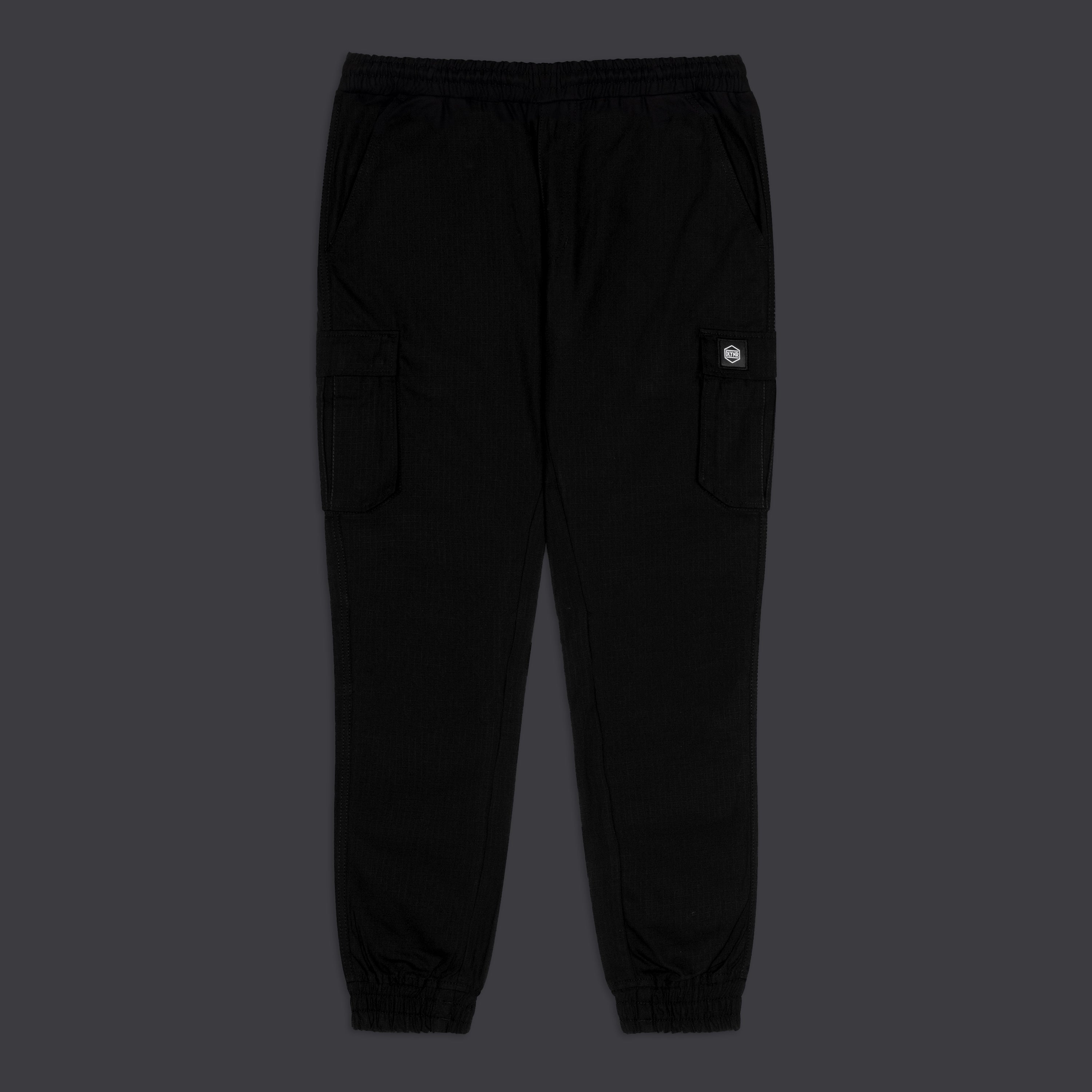 Cotton Ripstop Easy Cargo Pants Black